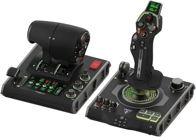 Main image of Turtle Beach VelocityOne Flightdeck Universal HOTAS Simulation System Joystick & Throttle for Air & Space Combat Simulation For Windows 10 & 11 PCs  Touch Display & Buttons, 139 Programmable Controls