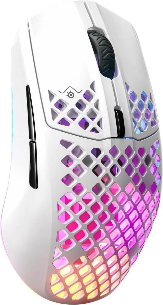 Main image of SteelSeries Aerox 3 Wireless - Holey RGB Gaming Mouse - Ultra-lightweight Water Resistant Design - 18K DPI TrueMove Air Optical Sensor -Snow