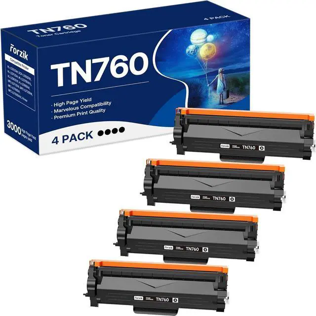 Main image of TN760 Toner Cartridge Replacement for Brother TN 760 TN-760 TN730 TN-730 High Yield Compatible with DCP-L2550DW HL-L2350DW HL-L2370DW HL-L2370DWXL HL-L2395DW MFC-L2710DW Printer (4 Black)