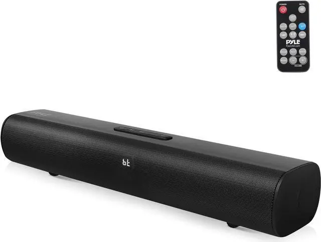 Main image of Pyle 2-Channel Tabletop Soundbar Digital Speaker System - Digital Amplifier with DSP Streaming Tabletop Stand Mount TV Digital System with AUX/Optical In/USB In/HDMI (ARC), LED Display