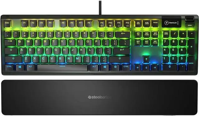 Alt view image 8 of 14 - SteelSeries Apex 5 Hybrid Mechanical Gaming Keyboard  Per-Key RGB Illumination  Aircraft Grade Aluminum Alloy Frame  OLED Smart Display (Hybrid Blue Switch)