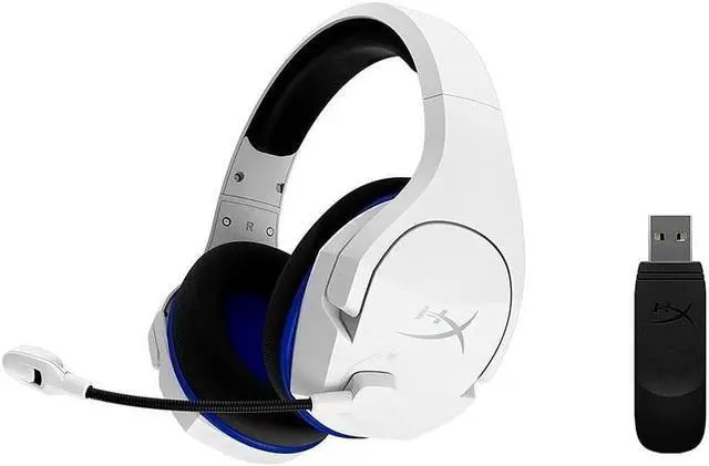 Alt view image 2 of 5 - HyperX HHSS1C-KB-WT/G Cloud Stinger Core  Wireless Gaming Headset, for PS4, PS5, PC, Lightweight, Durable Steel Sliders, Noise-Cancelling Microphone - White