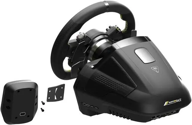Alt view image 5 of 14 - Turtle Beach VelocityOne Race Wheel & Pedal System Licensed for Xbox Series X|S, Xbox One, Windows PCs  7.2Nm Direct Drive Force Feedback, 3 Pedals & Magnetic Paddle Shifters, Hall Effect Sensors