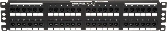 Main image of Panduit DP486X88TGY 48-Port Cat6a Punchdown Network Patch Panel 2RU