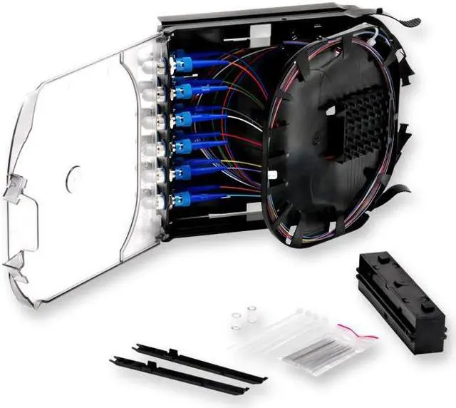 Main image of Corning CCH-CS12-6T-P00RE Splice Cassette, 12 Fiber, ST UPC Simplex Singlemode (OS2), Single-Fiber (250 um)