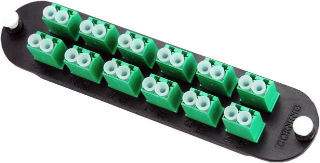 Main image of Corning CCH-CP24-B3 Closet Connector Housing Patch Panel with 12 LC Duplex OS2 Singlemode APC Polish Adapters, 24 Fiber