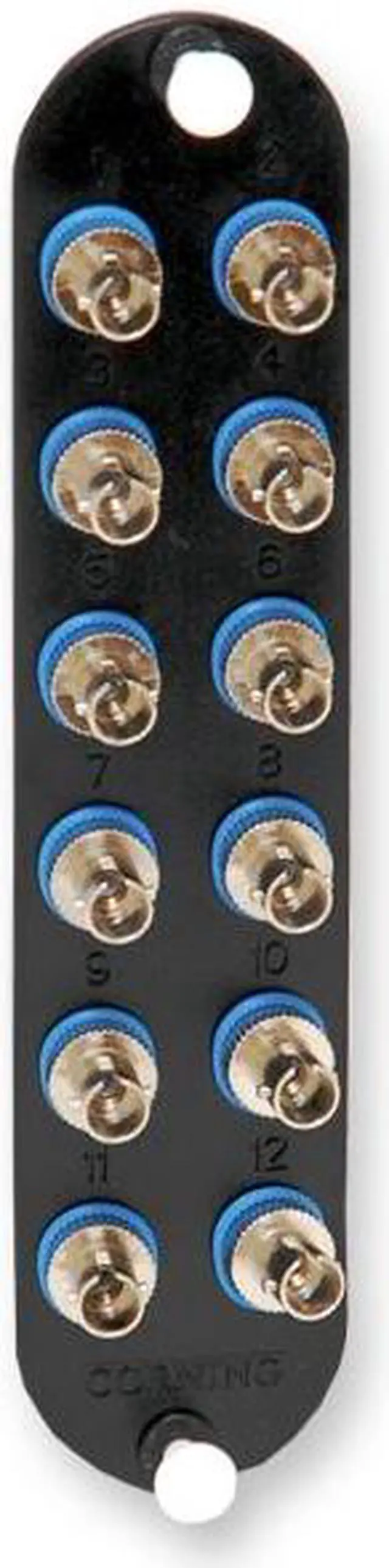 Main image of Corning CCH-CP12-19T Closet Connector Housing Panel with 12 ST Simplex OS2 Singlemode Adapters