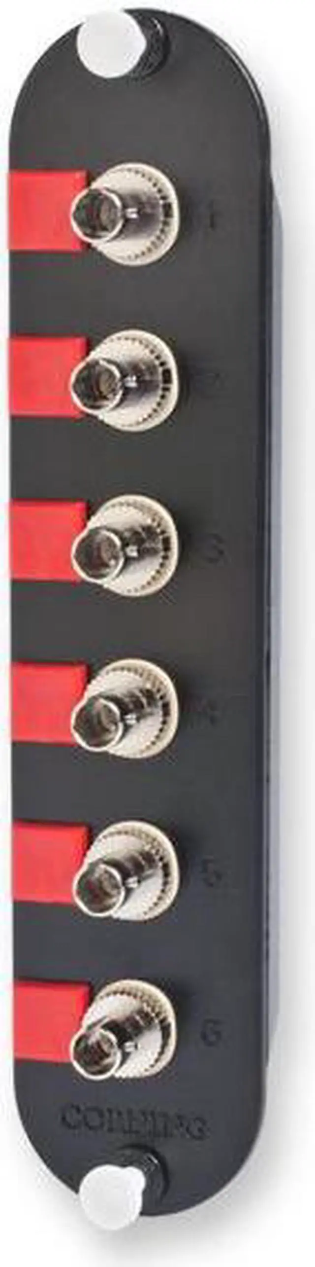 Main image of Corning CCH-CP06-15 Closet Connector Housing Panel with 6 ST Simplex OM1 Multimode 62.5um Adapters