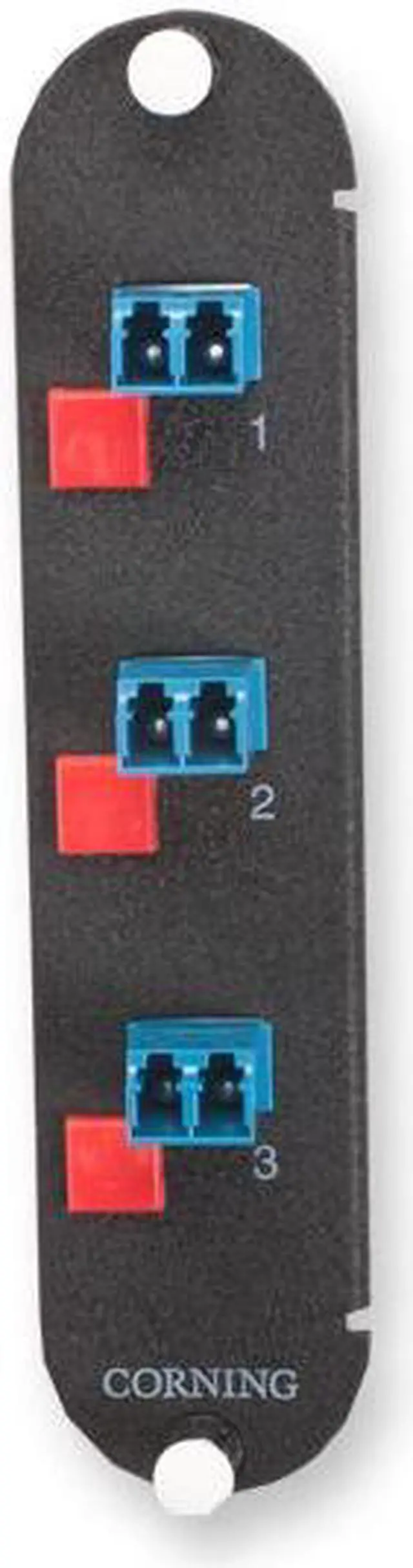 Main image of Corning CCH-CP06-A9 Closet Connector Housing Panel with 3 LC Duplex OS2 Singlemode Adapters