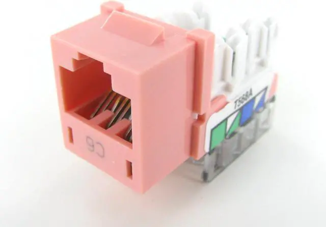 Main image of Hubbell HXJ6PK25 XCelerator Universal Wired Cat6 Jack, 25 Pack, Pink