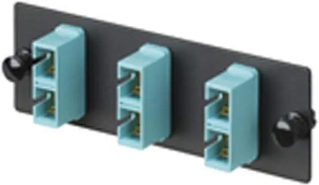 Main image of Panduit FAP3WAQDSCZ Fiber Optic Adapter Panel w/3 SC Duplex OM3/OM4 Multimode 50um Adapters