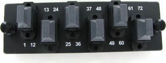Main image of Panduit FAPH6W12BLMTP 72-Fiber Opticom Horizontal Fiber Optic Adapter Panel, MTP/MPO