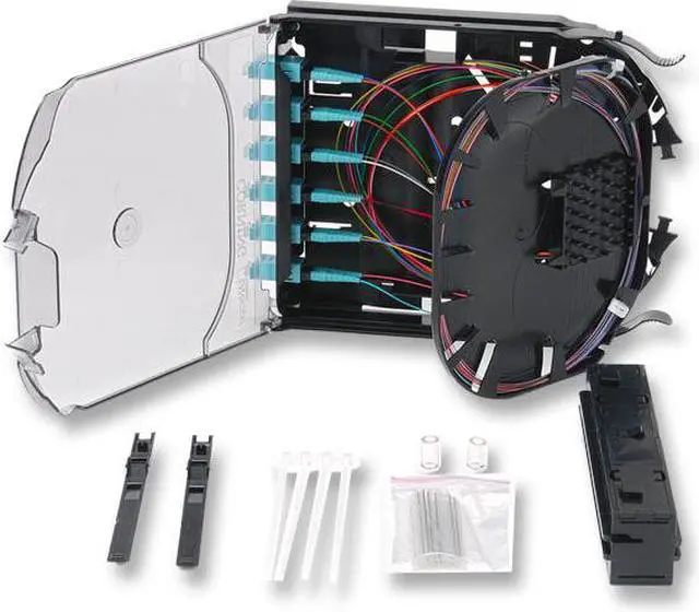 Main image of Corning CCH-CS12-E4-P00QE Splice Cassette, 12 Fiber, LC Duplex Multimode 50 OM4