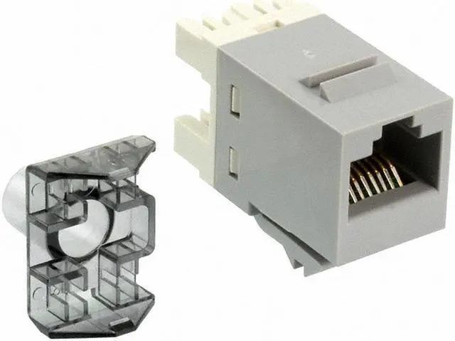 Main image of Commscope 1375055-4 Cat6 SL-Series Jack, Gray, T568A/B RJ45 SL110