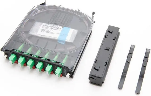 Main image of Corning CCH-CS12-B3-P00RE Splice Cassette, 12 Fiber, LC Duplex SM OS2, APC Polish