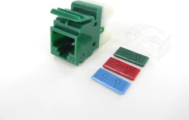 Alt view image 2 of 2 - Siemon MX6-F07 Cat6 RJ45 Flat Modular Jack, Green