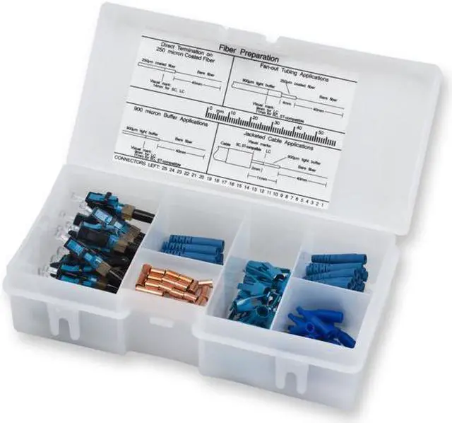 Main image of Corning OSNP-LCU-900-Z Optisnap LC Singlemode OS2 Fiber Optic Connector, UPC Polish, Organizer Pack of 25