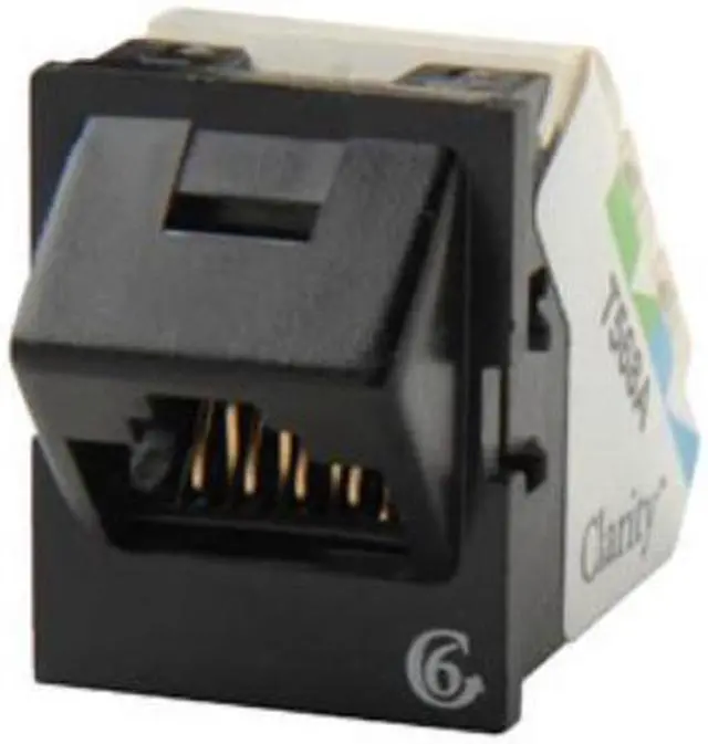 Main image of Legrand/Ortronics OR-TJ645-00 Clarity 45 Degree Angled TracJack Cat6 Jack Module, Black