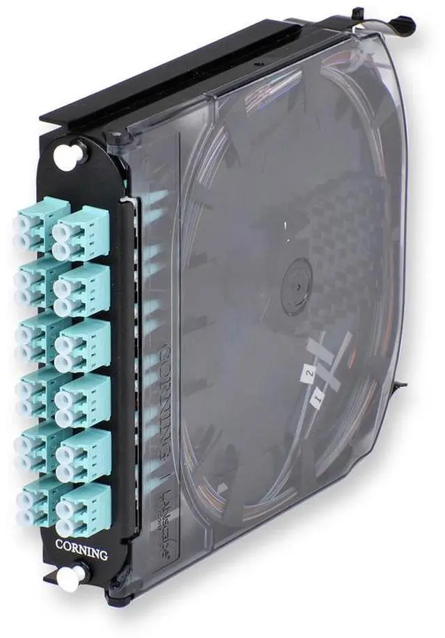 Alt view image 4 of 4 - Corning CCH-CS24-E4-P00QE Pigtailed Splice Cassette, 24 Fiber, LC PC Duplex 50um Multimode (OM4), Single-Fiber (250 um)