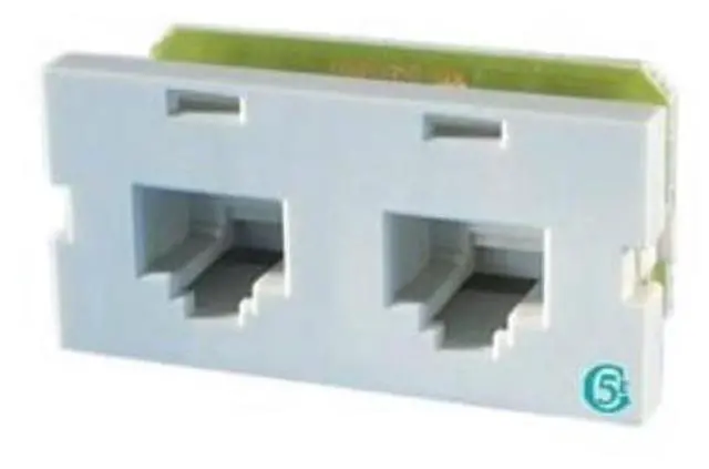 Main image of Ortronics OR-S225E00 Clarity Series II 2-Port CAT5e Jack Module, Fog White