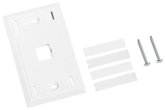 Main image of Commscope M10L-262 1-Port M-Series Type L Flush Mounted Faceplate, White, 108258427