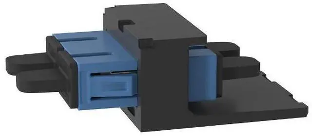 Alt view image 3 of 5 - Panduit CMDBUSCZBL Mini-Com Blue SC Singlemode Duplex Fiber Optic Adapter Module, Black