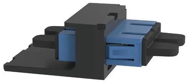 Alt view image 4 of 5 - Panduit CMDBUSCZBL Mini-Com Blue SC Singlemode Duplex Fiber Optic Adapter Module, Black