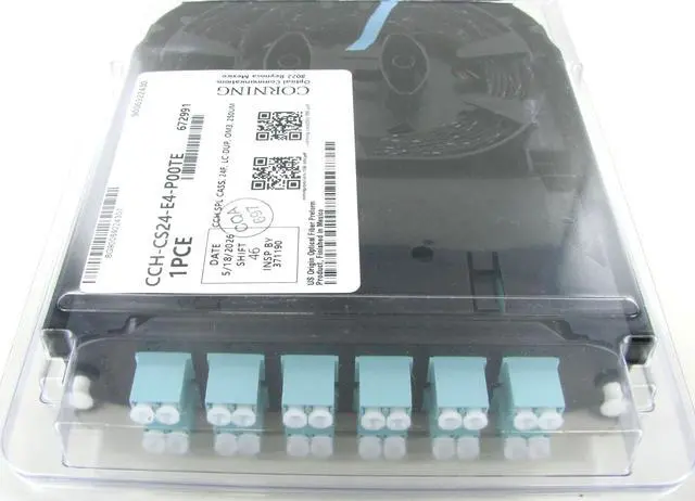 Alt view image 4 of 4 - Corning CCH-CS24-E4-P00TE Pigtailed Splice Cassette, 24 Fiber, LC PC Duplex 50um Multimode (OM3), Single-Fiber (250 um)
