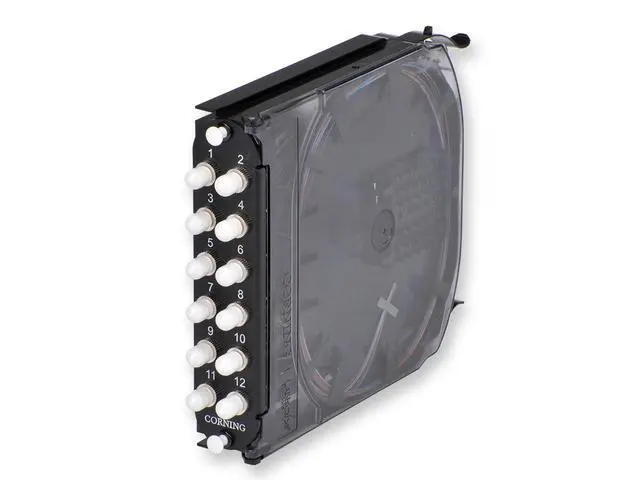 Alt view image 5 of 5 - Corning CCH-CS12-H3-P00TE Pigtailed Splice Cassette, 12 Fiber, ST Aqua 50um Multimode OM3