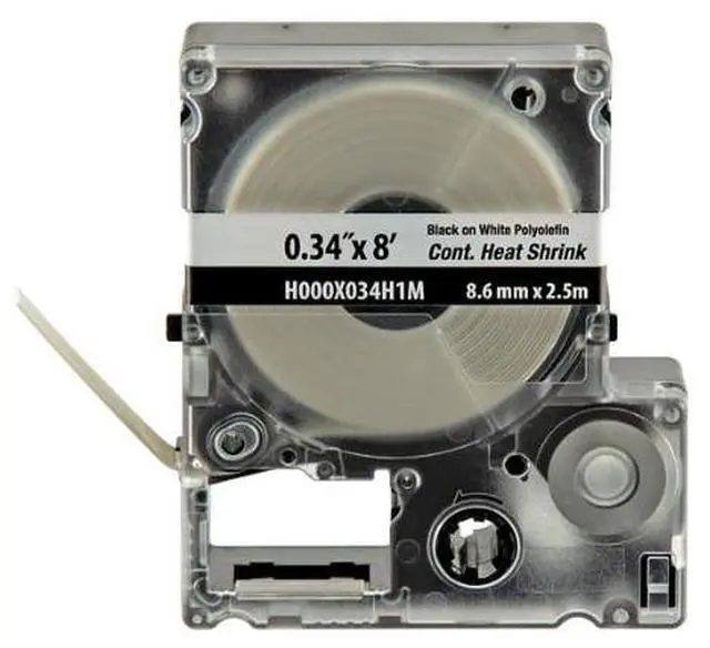 Main image of Panduit H000X034H1M PXE MP Cassette White Heat Shrink Label 18-12 AWG 8 ft, Military Grade