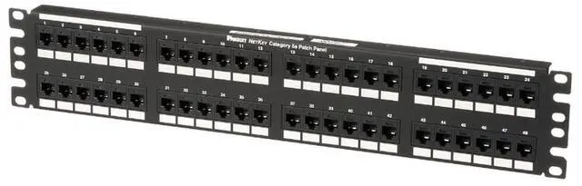 Alt view image 4 of 5 - Panduit NetKey 48 Port Cat5e Network Patch Panel - 48 - 48 Port(s) - 48 x RJ-11 - 2U High - NK5EPPG48Y