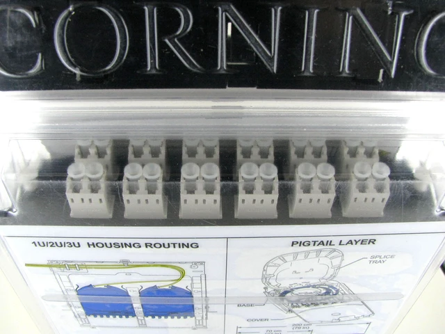 Alt view image 3 of 3 - Corning CCH-CS24-A8-P00KE Pigtailed Splice Cassette, 24 F, LC Duplex OM1