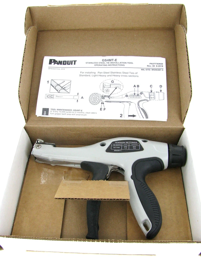 Alt view image 4 of 6 - Panduit GS4MT-E Ergonomic Stainless Steel Hand Operated Cable Tie Installation Tool