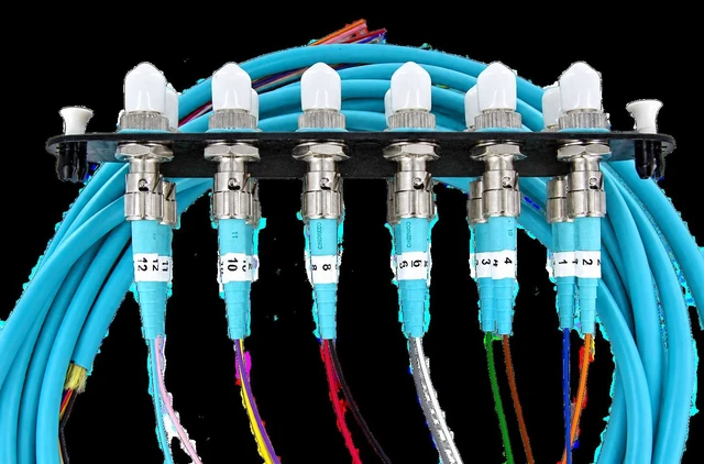 Alt view image 5 of 6 - Corning CCH-CP12-H3-P03SH Pigtailed Fiber Adapter Panel, 12 Fiber ST 50um Multimode MM OM4