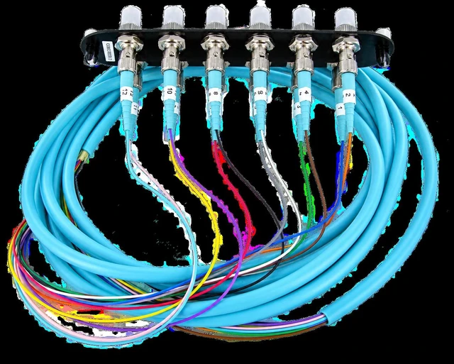 Alt view image 4 of 6 - Corning CCH-CP12-H3-P03SH Pigtailed Fiber Adapter Panel, 12 Fiber ST 50um Multimode MM OM4