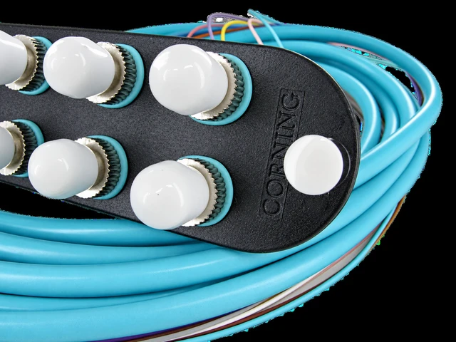 Alt view image 3 of 6 - Corning CCH-CP12-H3-P03SH Pigtailed Fiber Adapter Panel, 12 Fiber ST 50um Multimode MM OM4