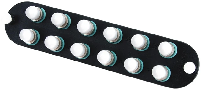 Main image of Corning CCH-CP12-H3 LANscape CCH Patch Panel with 12 ST Simplex 10Gig Aqua OM3/OM4 Multimode 50um Adapters