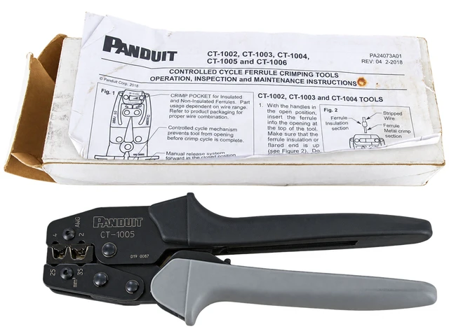 Alt view image 2 of 7 - Panduit CT-1005 Controlled Cycle Ferrule Crimping Tool