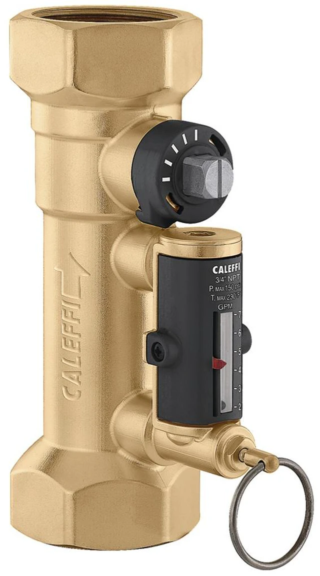 Main image of Caleffi 132552A QuickSetter 3/4-Inch FNPT Balancing Valve Flow Meter 2-7 GPM