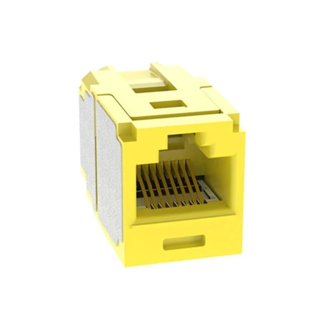 Main image of Panduit CC6X88YL Mini-Com Cat6A 10Gig RJ45 Coupler Module, Yellow