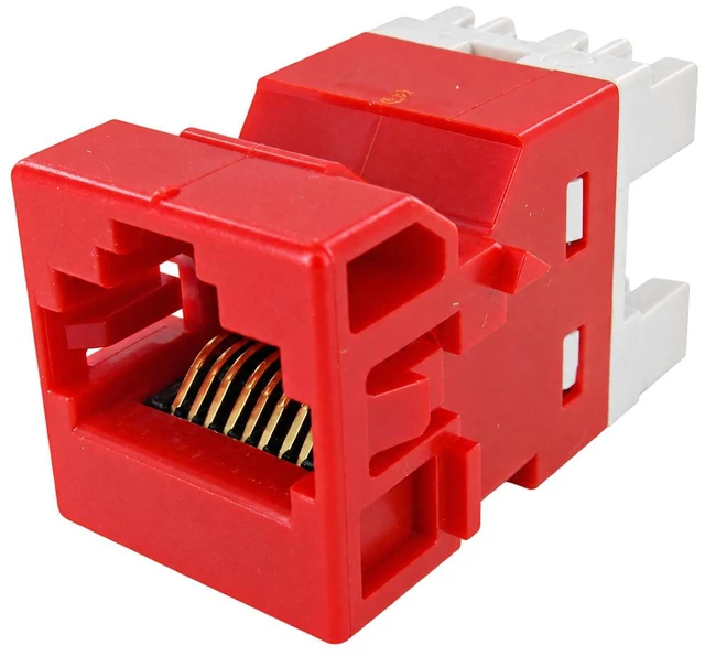 Alt view image 2 of 4 - Commscope UNJ10G-RD Uniprise Cat6a M-Series Unshielded RJ45 Modular Jack, Red 760241177