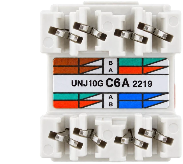 Alt view image 3 of 4 - Commscope UNJ10G-RD Uniprise Cat6a M-Series Unshielded RJ45 Modular Jack, Red 760241177
