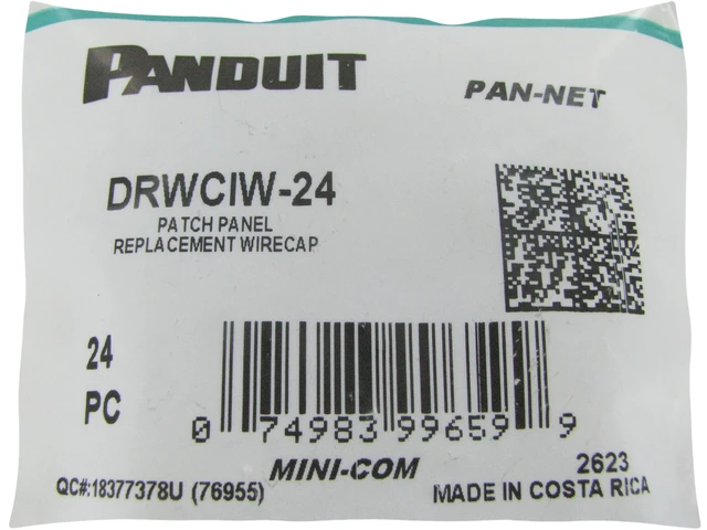 Alt view image 6 of 7 - Panduit DRWCIW-24 DataPatch Punchdown Replacement Wire Caps Clear 24-Pack
