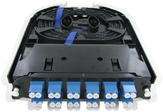 Alt view image 3 of 7 - Corning CCH-CS24-A9-P00RE CCH Splice Cassette, 24 Fiber, LC Duplex Singlemode (OS2), Single-Fiber (250 um)