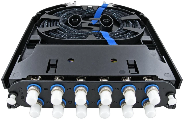 Alt view image 4 of 7 - Corning CCH-CS12-6T-P00RE Splice Cassette, 12 Fiber, ST UPC Simplex Singlemode (OS2), Single-Fiber (250 um)