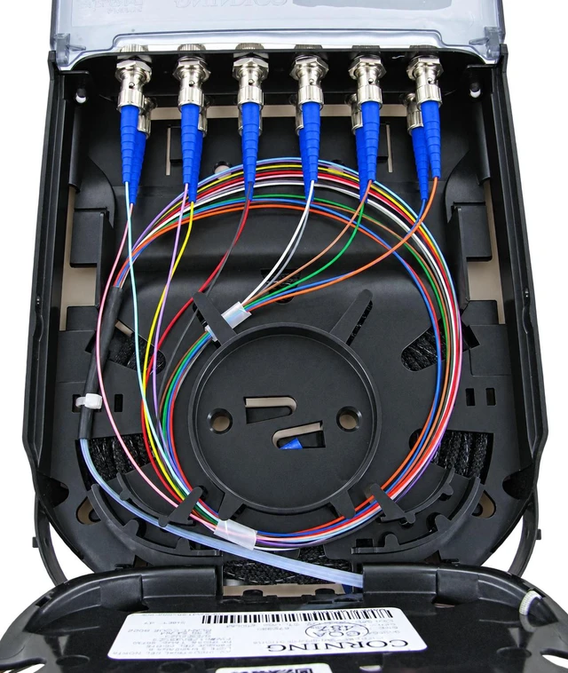 Alt view image 7 of 7 - Corning CCH-CS12-6T-P00RE Splice Cassette, 12 Fiber, ST UPC Simplex Singlemode (OS2), Single-Fiber (250 um)