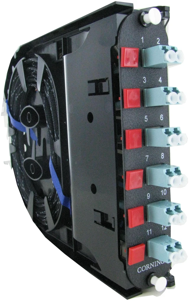 Alt view image 5 of 7 - Corning CCH-CS12-E4-P00TE Splice Cassette, 12 Fiber, LC Duplex Multimode 50 OM3