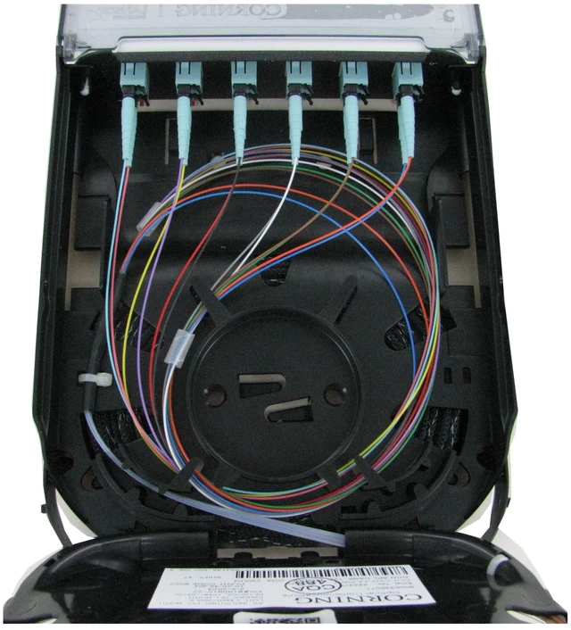 Alt view image 7 of 7 - Corning CCH-CS12-E4-P00TE Splice Cassette, 12 Fiber, LC Duplex Multimode 50 OM3
