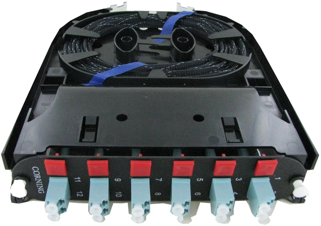 Alt view image 4 of 7 - Corning CCH-CS12-E4-P00TE Splice Cassette, 12 Fiber, LC Duplex Multimode 50 OM3