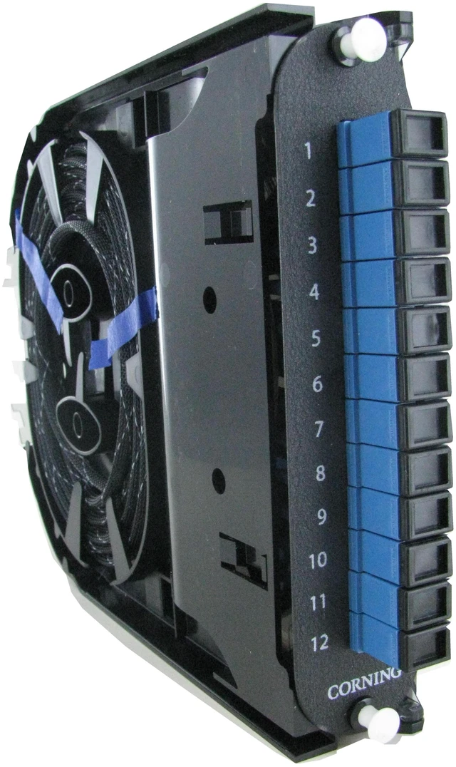Alt view image 5 of 7 - Corning CCH-CS12-3C-P00RE Pigtailed Splice Cassette, 12 Fiber, SC UPC Simplex Singlemode (OS2), Single-Fiber (250 um)